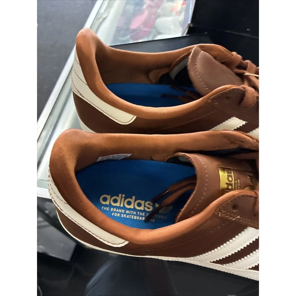 Adidas Gazelle ADV Dusky Bronze Chalk White Off White Men's Shoes HQ7547 SZ 10.5